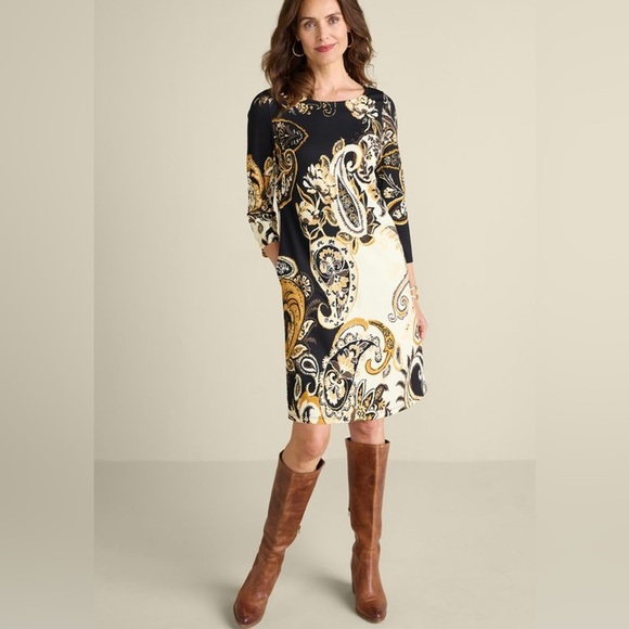 Soft Surroundings Clotilde Ponte Knit Dress Size Small Women’s EUC - Picture 11 of 11